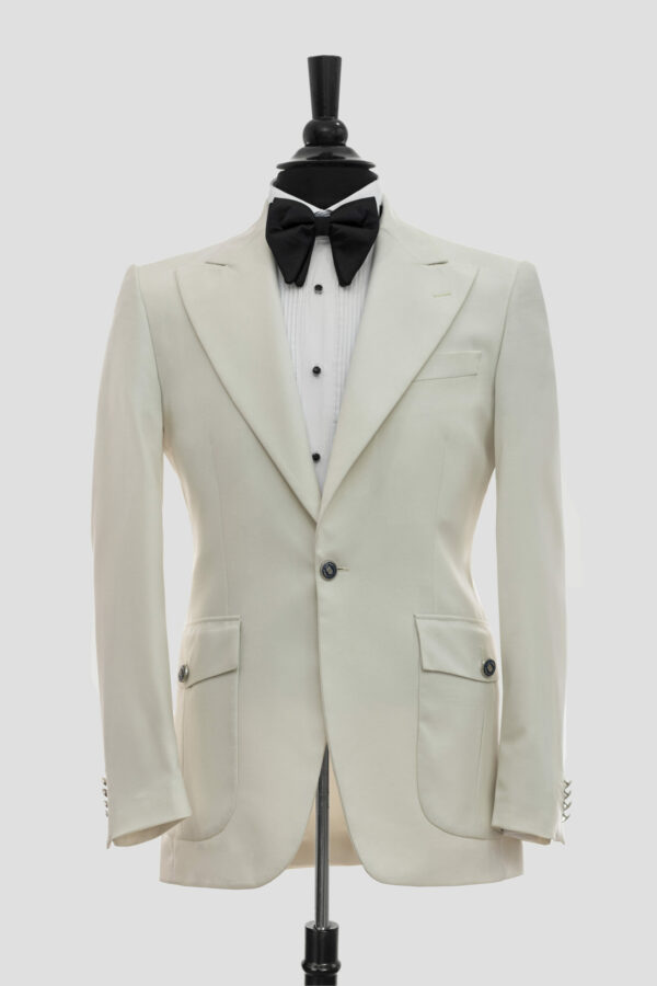 BLAZER BLANC CASEE COLL EN POINT