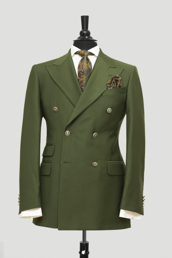 BLAZER CROISÉ COMPLET VERT AVOCAT