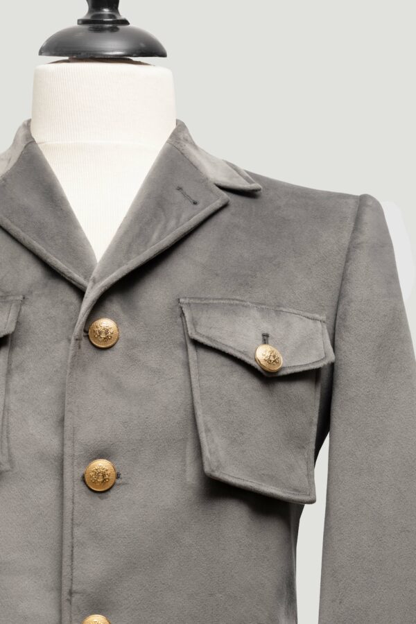 Blazer Safari Gris Velour – Image 2