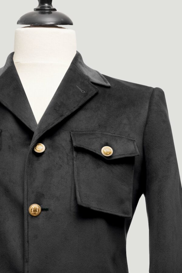 Blazer Safari Noir Velour – Image 2