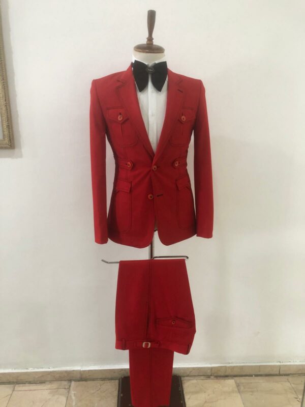 Costume 4 poches Rouge