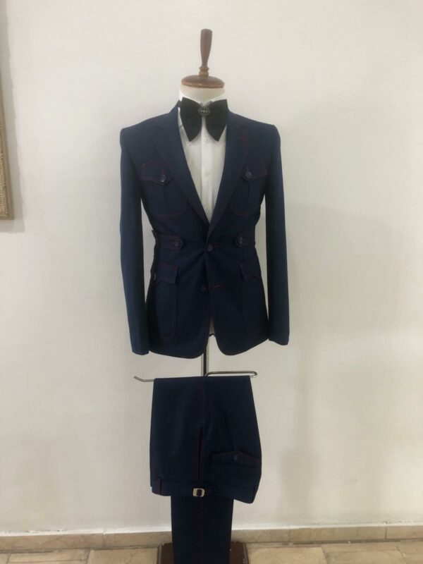 Costume 4 poches Bleu
