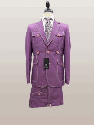 Costume 4 poches Violet Foncé