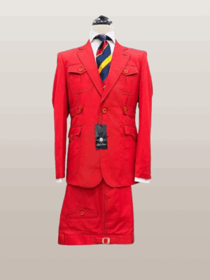 Costume 4 poches Rouge