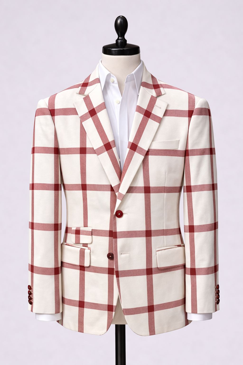 COSTUME GOLFIER A CARREAU ROUGE 3 PIÈCES