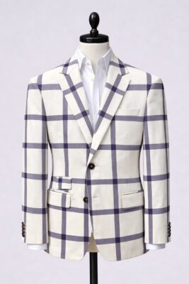 COSTUME GOLFIER A CARREAU VIOLET 3 PIÈCES