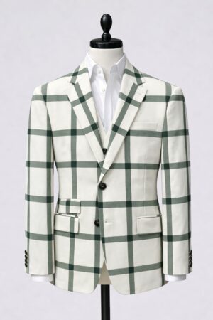 COSTUME GOLFIER A CARREAU VERT 3 PIÈCES