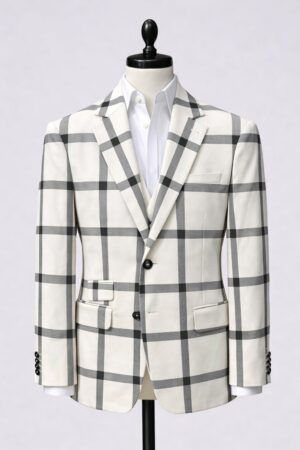 COSTUME GOLFIER A CARREAU NOIR 3 PIÈCES